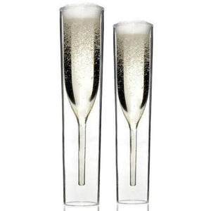 Champagne Glass  Double Wall Glasses Flutes Goblet Bubble Wine Tulip Cocktail Wedding Party  Cup Toast Bodum Thule Glasses Cup