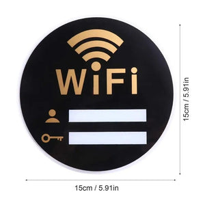 Guest Room Wifi Sign Wifi Code Board Self-adhesive Wifi Sign Guests Fall Resistance Acrylic Wear-resistant Sign For Cinema