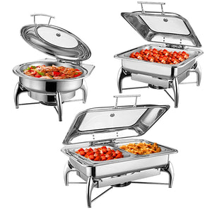 Buffet Catering  hydraulic shaft stainless steel buffet chaffing dish food warmer chaffing dish glass top kitchen equipment