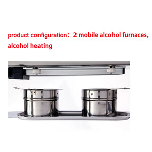 Stainless steel silver golden colour luxury server chafer food warmer buffet equipment set catering chaffing dish stove