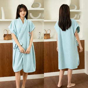 2023 New Coral Plush Cute Towels Bathroom Cross Strap Bath Skirt for Home Use Easy To Carry When Going Out Ванна Кімната