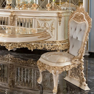 Custom European Luxury Dining Tables And Chairs French Palace Villa Solid Wood Hand Carved Dining Room Furniture Nordic Chairs