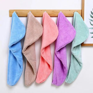 Soft Microfiber Hair Towel Bathroom Super Absorbent Magic Shower Cap For Women And Girls Quick Drying Bath Wrap Hat Dry Toallas