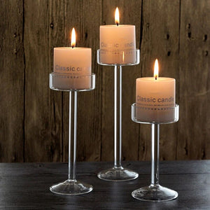 1Pc Glass Candle Holders Set Tealight Candle Holder Home Decor Wedding Table Centerpieces Crystal Holder Dinner Table Setting