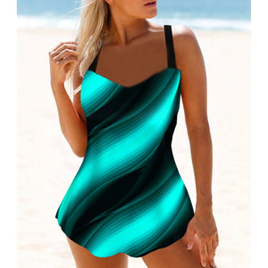 2023 Vintage Bikini Summer New Design Printing Bathing Suit Two Piece Set Beach Wear Women High Waist Tankini Swimwear Swimsuit