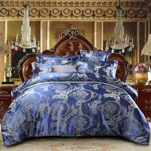 Luxury Bedding Set Jacquard Queen Quilt Cover With Pillowcase Duvet Cover Set European Style Pattern Bed Set King Size Adult