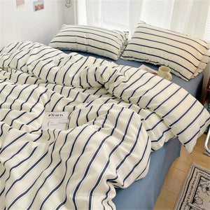 Pure Cotton Duvet Cover Bed Sheet Pillow Case 3/4pc Bedding Set High Quality Soft Comforter Quilt Cover Sleeping Naked Bed Linen