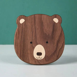 Creative cute bear insulation cat paw drinking coaster wooden mat gourmet kitchen insulation tray dining table table mat