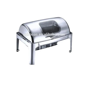 Stainless steel silver golden colour luxury server chafer food warmer buffet equipment set catering chaffing dish stove