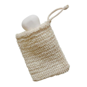 Natural Cotton Linen Foaming Soap Bag Saver Net Mesh Massage Exfoliator Bathing Bubble Maker