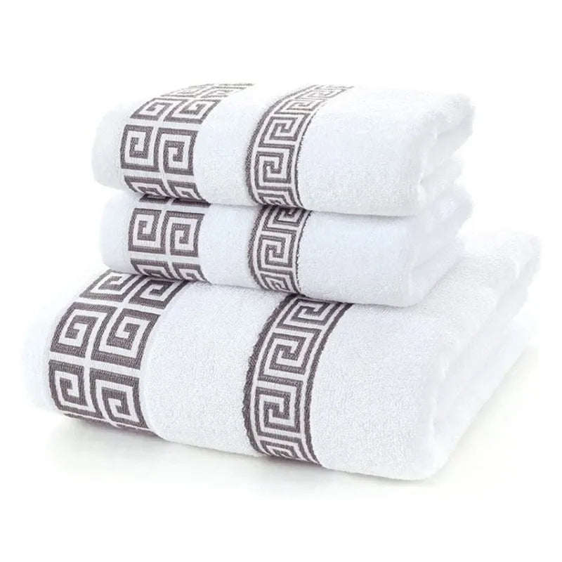 White Pure Cotton Towel 35x75cm Embroidered Hotel Bath Towels For Adults Quick-Dry Thicken Soft Face Towels Highly Absorbent