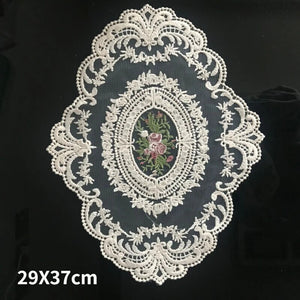 Dinning Table Cover Cup Mat Embroidered Table Cloth Elegant Round Lace Tablecloth Coffee Coaster Napkin Party Wedding Decoration