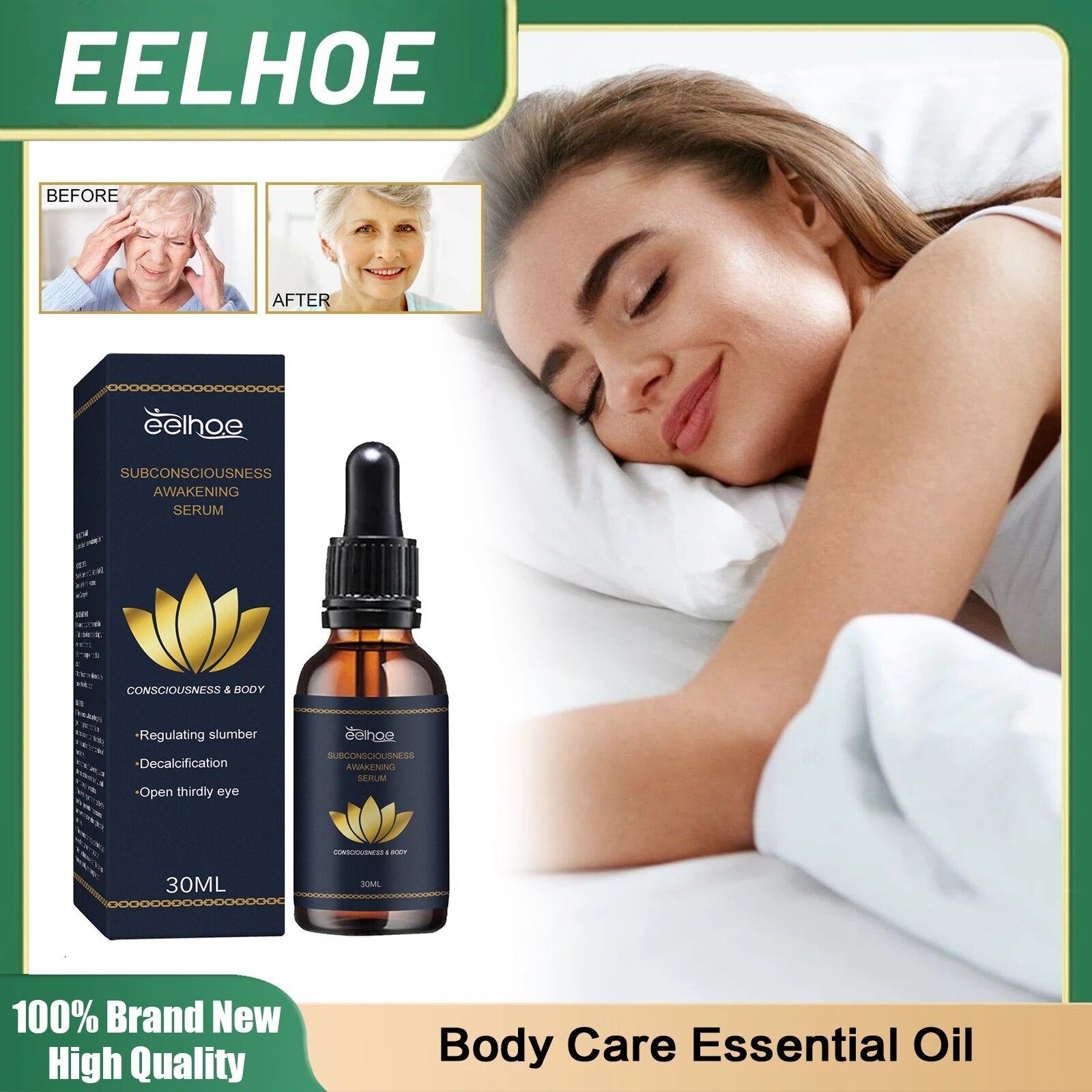 Help Sleep Essential Oil Relieve Fatigue Anti Anxiety Improve Sleep Quality Insomnia Therapy Promote Deep Sleep Body Calming Oil