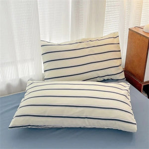 Pure Cotton Duvet Cover Bed Sheet Pillow Case 3/4pc Bedding Set High Quality Soft Comforter Quilt Cover Sleeping Naked Bed Linen