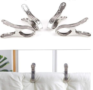 6/10/20 PCS Metal ClothesPins, Stainless Steel Pool Towel Clips, Beach Towel Clips,Windproof Metal Clothespins Clamp