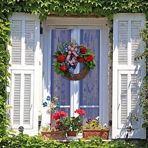 Independence Day Flower Garlands Decorate Living Room Door To Welcome Guests Large Front Door