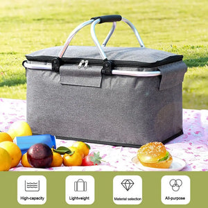 Extra Large Cooling Cooler Cool Bag Box Picnic Camping Food Ice Drink Lunch BBQ Meal Zip Pack Bento Box Storage Baskets