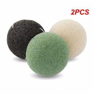 2PCS Natural Exfoliating Makeup Remover Effective Soft Eco-friendly Facial Care Sponge Pore Cleansing Reduces Breakouts Konjac