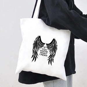 A Court of Mist and Fury House of Wind ACOTAR Book Night Court Moon Star Wingspan Women Canvas Shoulder Cotton Tote Bags Handbag