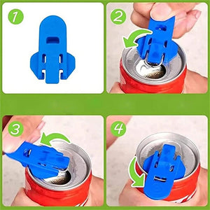 6pcs Set Soda Tin Easy Can Opener Reusable Leak Proof Can Caps For Beer Fizzy Drink Picnic Accessories Beach Gadgets Party Tools