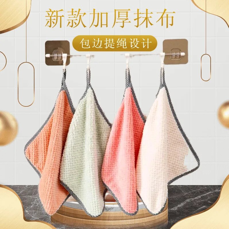 Cotton Table-cleaning Cloth, Kitchen Oil-free Absorbent Multifunctional Linen Dishwashing Towel, Lint-free Dishwashing Cloth