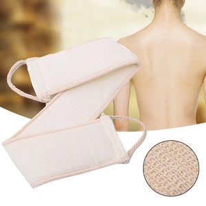 Cotton Linen Extended Skin Care Washing Bath Towel Double Sided Spa Cleaning Tool Exfoliating Shower Brush Back Scrubber Rubbing