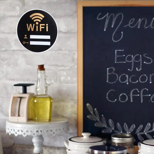 Guest Room Wifi Sign Wifi Code Board Self-adhesive Wifi Sign Guests Fall Resistance Acrylic Wear-resistant Sign For Cinema