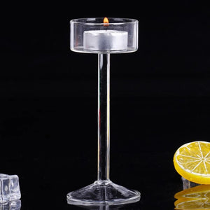 1Pc Glass Candle Holders Set Tealight Candle Holder Home Decor Wedding Table Centerpieces Crystal Holder Dinner Table Setting