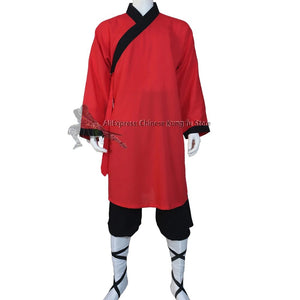 25 Colors Shaolin Monk Uniform Tai Chi Suit Martial arts Kung fu Robe and Pants Custom Service Need Measurements