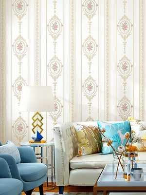 European Countryside Style Floral Wallpaper Room Bedroom Guest Room 3D Warm Non-Woven Wedding Room Background Wallpaper