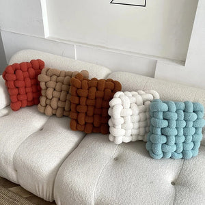 Ins High End Lamb Fleece Back Cushion Soft Comfortable Chair Sofa Cushion Living Room Home Decorative Throw Pillows Soft Pillow