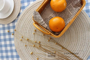 2 pcs 12-36cm Simple Natural heat-proof pads mats for plate baking food fruit skin care products background