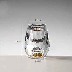 15ml Crystal Glass Cups Gold Foil Home Wine Cocktail Shot Whiskey Vodka Beer Glasses High-End Drinkware   Bar Liquor Mugs