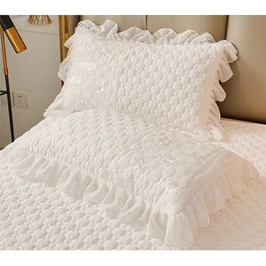 WOSTAR Quilted thicken white bed sheet summer bedspread couple 2 people bed linens luxury double bed bedding king size 180x200cm