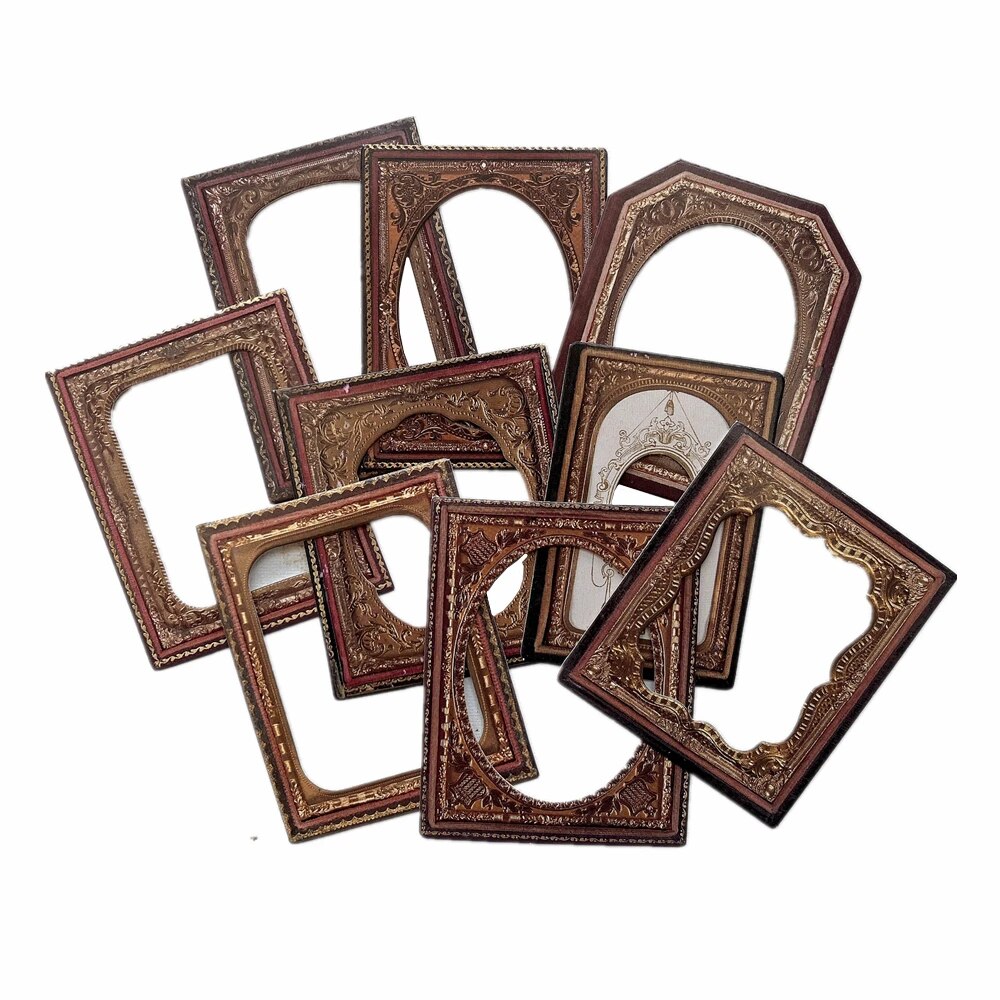 European Frame Border Thick Card DIY Scrapbooking Junk Journal Vintage Photo Frame Collage Diary Happy Plan Card Seal Decoration