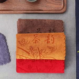 Fiber Fu Tea Accessory Cotton Mat Thick Kung Cup Rag Cloth Vintage Tray Gift Tea Ceremony New Tea Linen Table Towel Towel Set