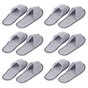 6 Pairs Hotel Disposable Slippers One-Off Slippers Indoor Nonslip Slippers Cotton Linen Thickened Foot Pads Foot Care 28x11cm