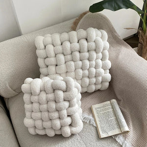 Ins High End Lamb Fleece Back Cushion Soft Comfortable Chair Sofa Cushion Living Room Home Decorative Throw Pillows Soft Pillow