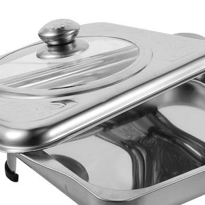 Chafing Dish Buffet Set Stainless Steel Rectangular Chafers Cover Lid Buffet Server Food Warmer Catering Pan Hot Steam