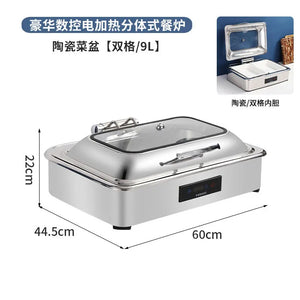 Chafing Dish Buffet Set with Electric Heating Element,Buffet Servers and Warmers Professional Chaffing Server Set Chafer for Cat