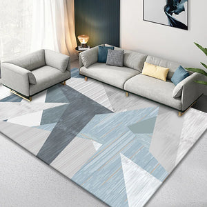 Fashion Modern Light Luxury Black Gray Marble Metal Line Living Room Bedroom Bedside Carpet Floor Mat Alfombra Tapetes De Sala