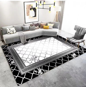 Marble Texture Living Room Carpets Luxury Home Decor Large Rug Sofa Chair Area Rugs Bedroom Bedside Non-slip Floor Mats Washable