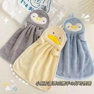 Hand Towel Cute Baby Soft Plush Bath Towel Baby Nursery Hand Towel Cartoon Animal Wipe Hanging Bathing Towel Baby Accessories