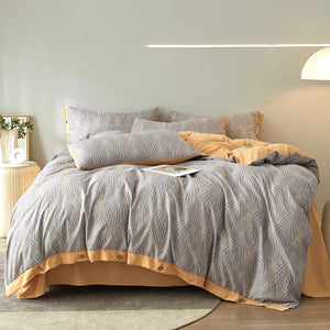 Skin-friendly Washed Cotton Duvet Cover Set with Pillowcase edredom casal Queen Size High Quality Bedding for Home Bed Linens