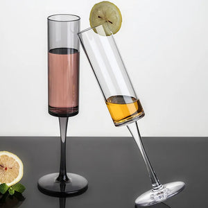 PC Champagne Glasses Cocktail Goblet Household For Party Accessories Wine Cup Transparent Acrylic Prevent Break Plastic