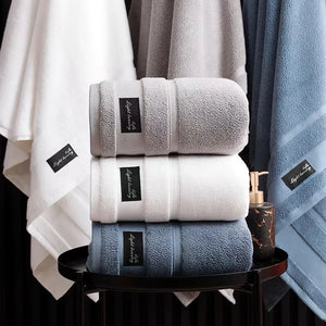 100% Cotton Shower Towels Bath Towel for Adults High Absorbent Home Hotel Pure Thick Towels Bathroom Bath Towel White