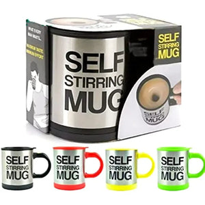 Magnetic Self Stirring Mugs Stainless Steel for Office Kitchen Travel Home Coffee Tea Hot Chocolate and Gift Box