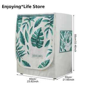 Dustproof Linen Washing Machine Covers Pockets Organizer Washer Lid Hosehold Products Protector Coat Storage Case Organization