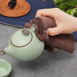 Fiber Fu Tea Accessory Cotton Mat Thick Kung Cup Rag Cloth Vintage Tray Gift Tea Ceremony New Tea Linen Table Towel Towel Set