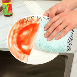 Cotton Table-cleaning Cloth, Kitchen Oil-free Absorbent Multifunctional Linen Dishwashing Towel, Lint-free Dishwashing Cloth